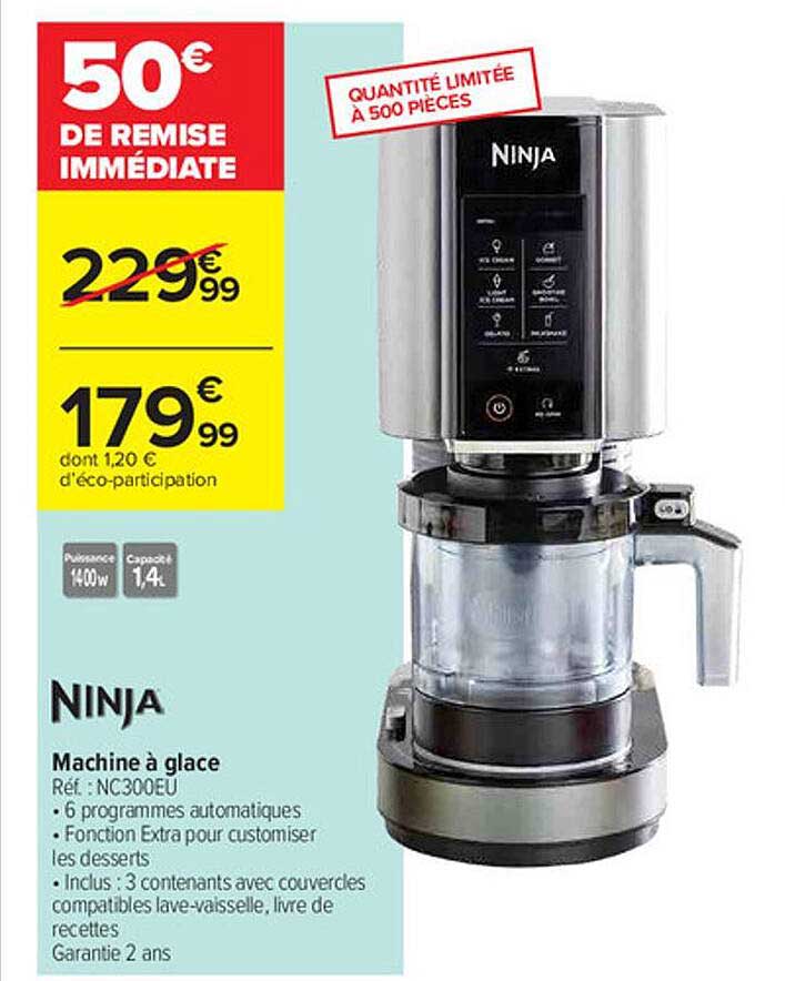 Promo Machine à Glace Ninja chez Carrefour 
