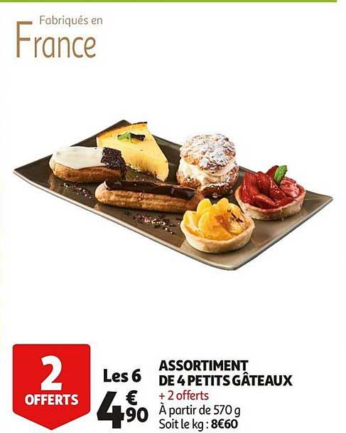 Offre Assortiment De 4 Petits Gateaux Chez Auchan