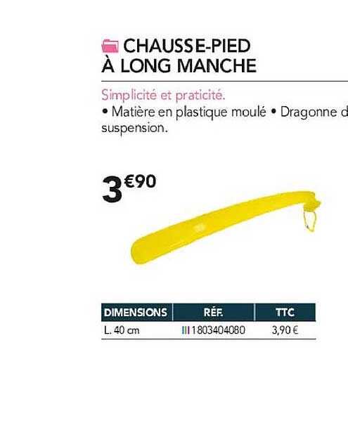 Chausse-pied Long Manche - Aide à L'enfilage Des Chaussures - Pour Personnes âgées, Femmes Enceintes Ou Bas De Compression
