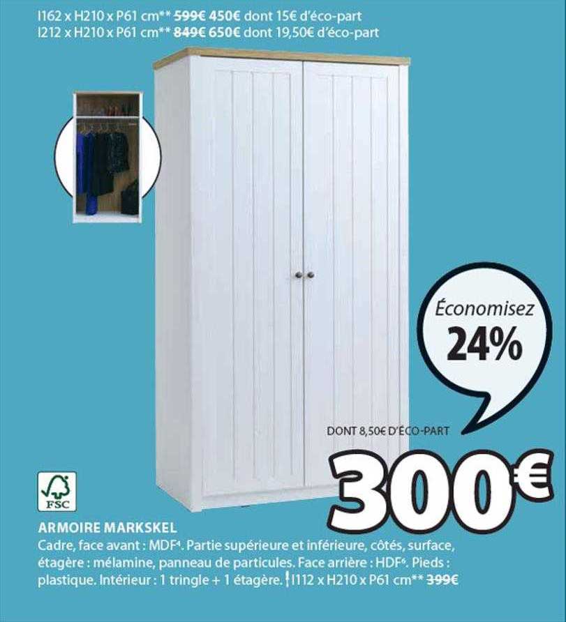 Offre Armoire Markskel chez JYSK