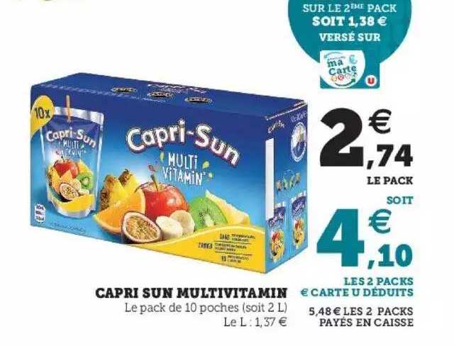 Promo Capri Sun Multivitamin Chez Super U ICatalogue fr