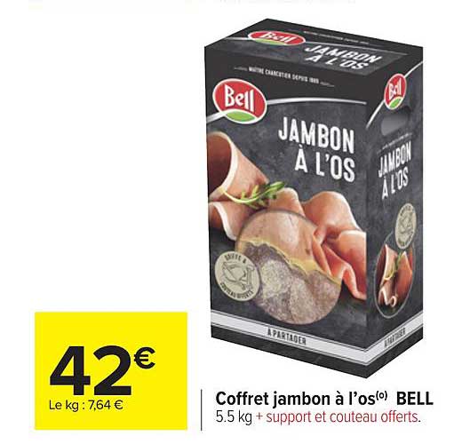 Jambon Sec Avec Os + Support & Couteau à Prix Carrefour