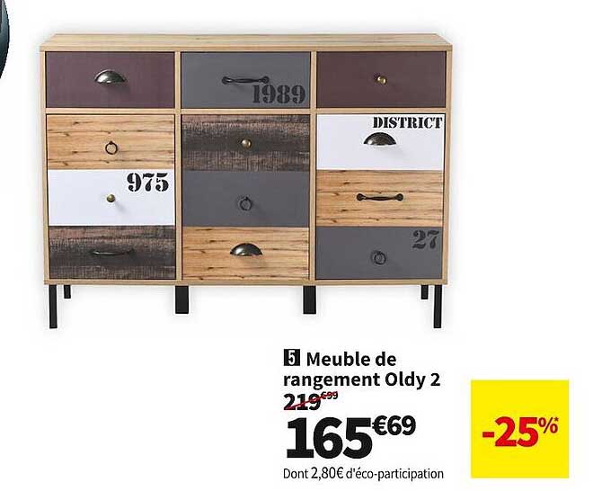 Promo Meuble De Rangement Oldy 2 chez Conforama iCatalogue.fr