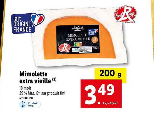 Promo Mimolette Extra Vieille Deluxe Chez Lidl Icataloguefr 