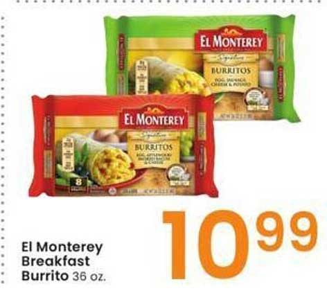 Albertsons El Monterey Breakfast Burrito