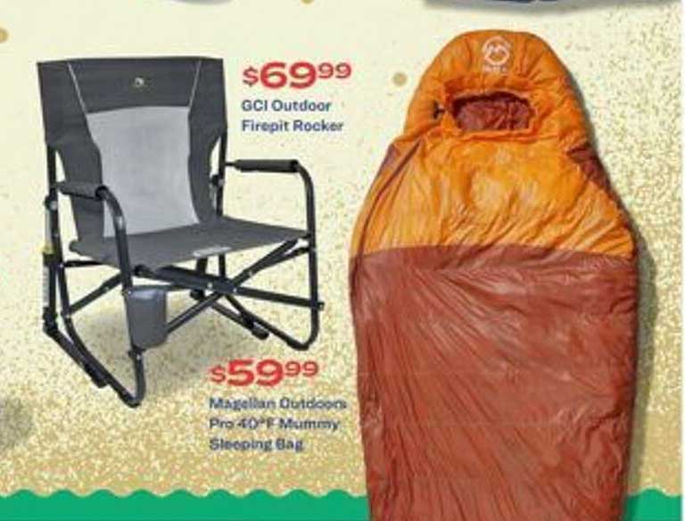 Academy Gci Outdoor Firepit Rocker Magellan Outdoors Pro 40°f Mummy Sleeping Bag