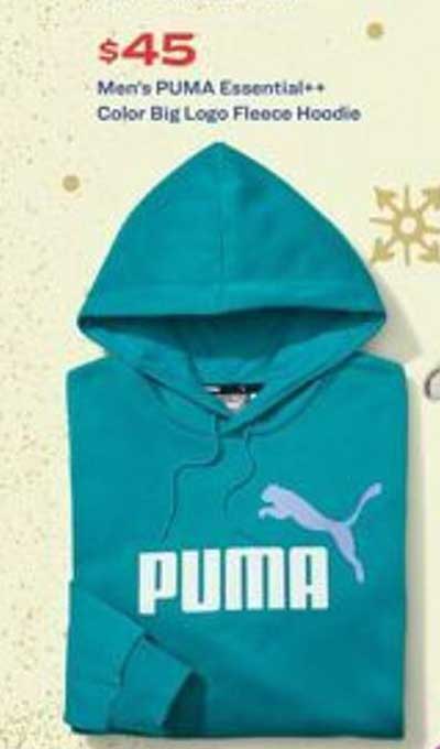 Academy Men's Puma Essential++ Color Big Logo Fleece Hoodie
