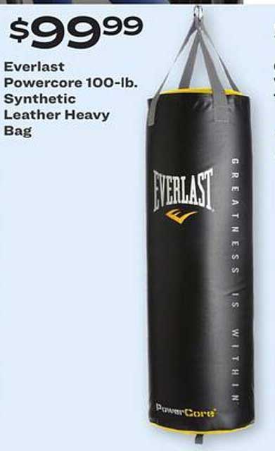 Academy Everlast Powercore 100-ib. Synthetic Leather Heavy Bag