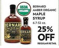 Reasors Bernard Amber Organic Maple Syrup