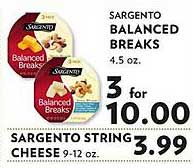 Reasors Sargento Balanced Breaks, Sargento String Cheese