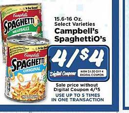 IGA Campbell's Spaghettio's