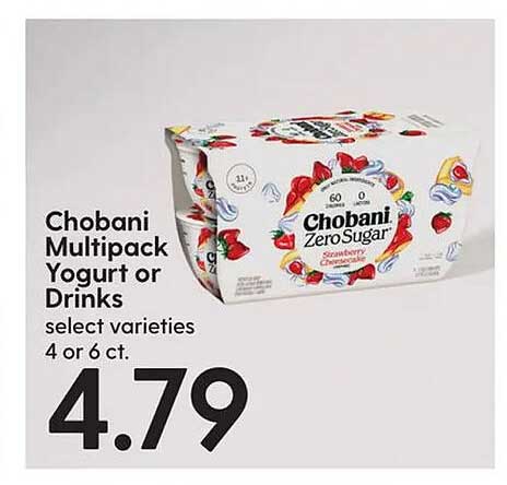 Hy-Vee Chobani Multipack Yogurt Or Drinks