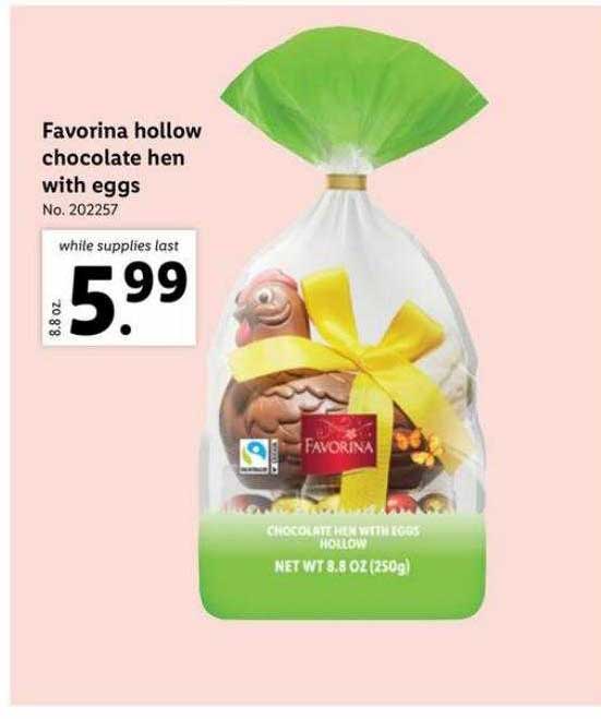 Lidl Favorina Hollow Chocolate Hen With Eggs
