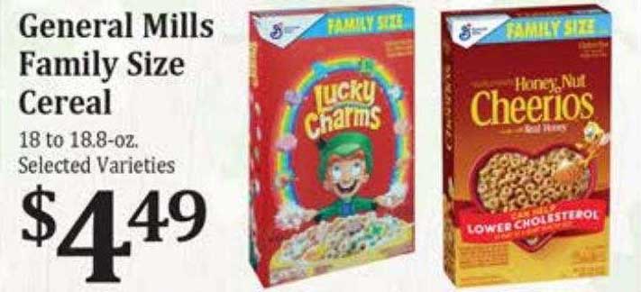 Rosauers General Mills Family Size Cereal