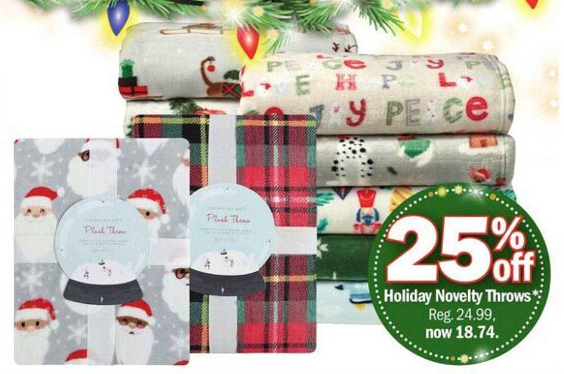 Meijer Holiday Novelty Throws