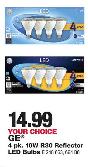 True Value Ge 4 Pk. 10w R30 Reflector Led Bulbs
