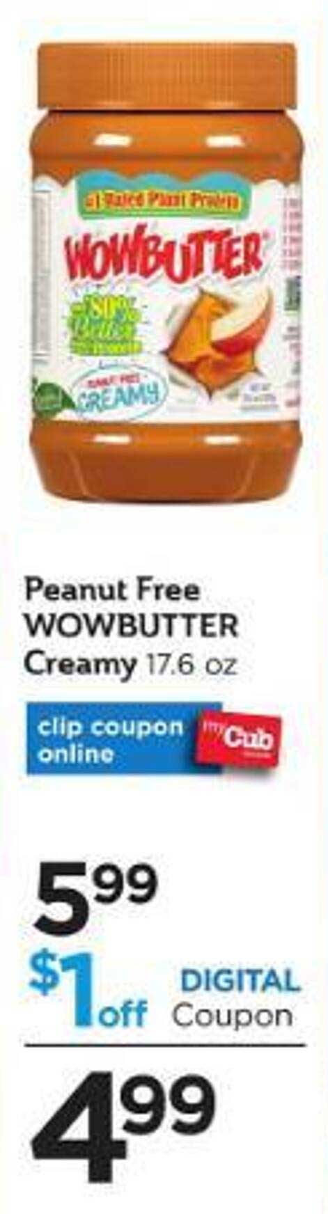 Cub Foods Peanut Free Wowbutter Creamy