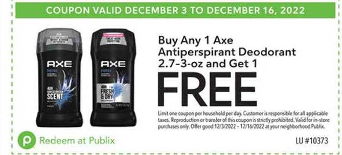 Publix Axe Antiperspirant Deodorant