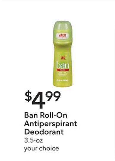 Publix Ban Roll-on Antiperspirant Deodorant