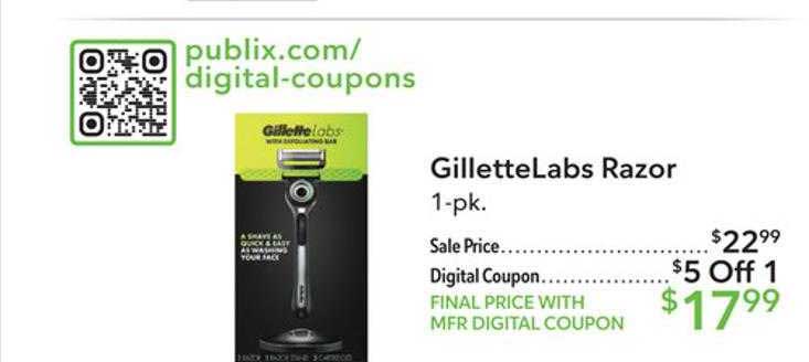 Publix Gillette Labs Razor