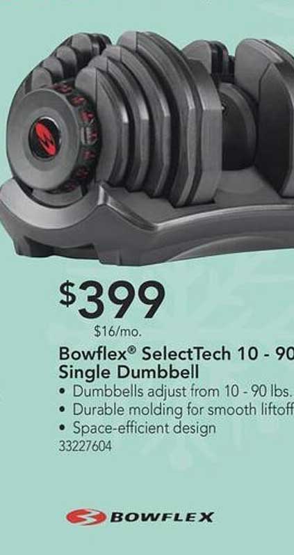 Nebraska Furniture Mart Bowflex Select Tech 10 - 90 Single Dumbbell