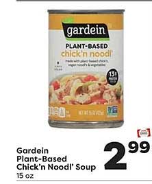 Weis Markets Garden Plant-based Chink'n Noodl' Soup