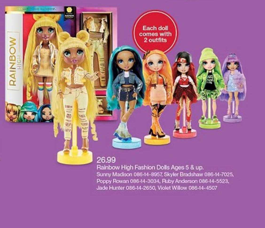 Rainbow High Fashion Dolls Offer at Target