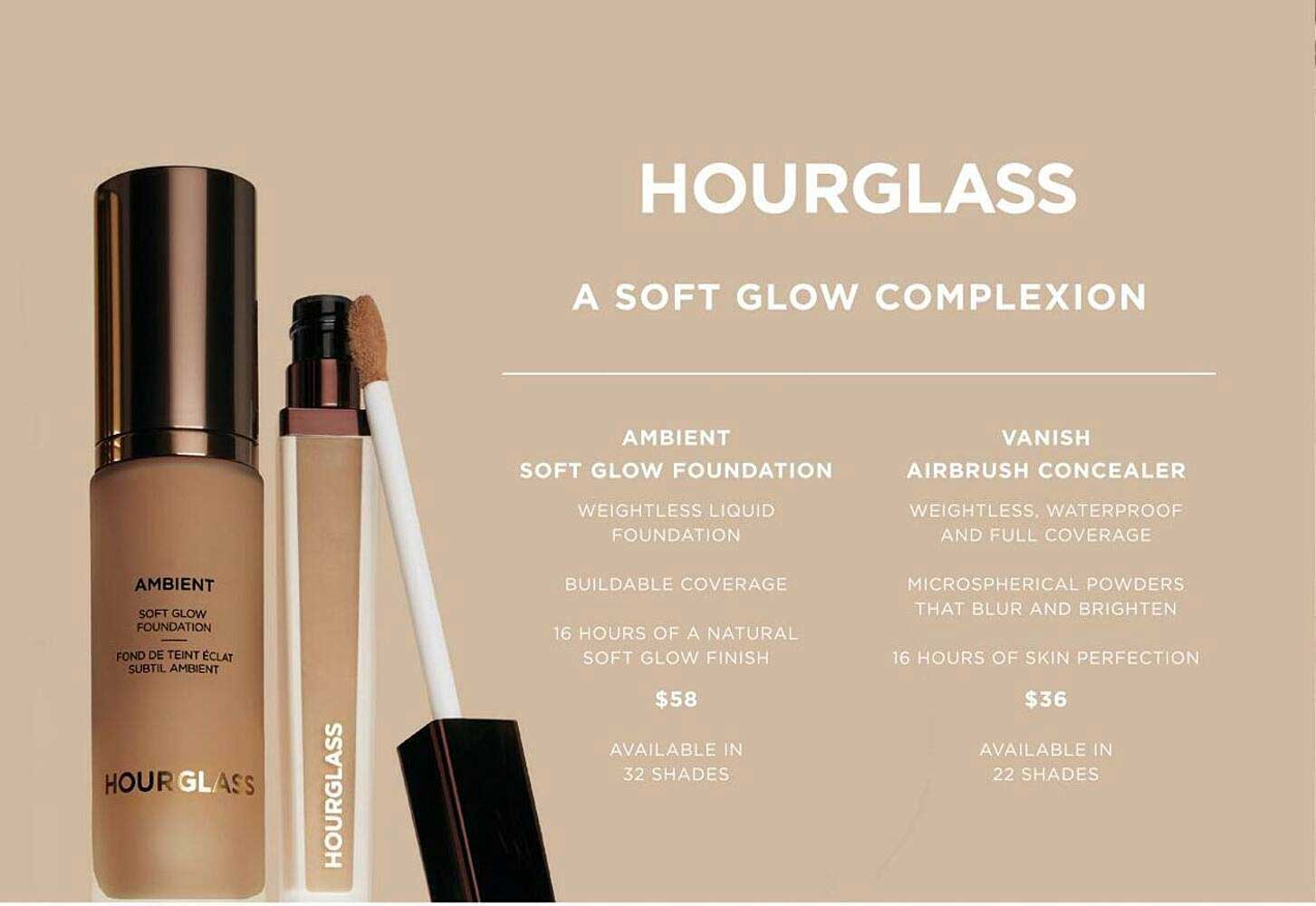 Ulta Beauty Hourglass Ambient Soft Glow Foundation Or Vanish Airbrush Concealer