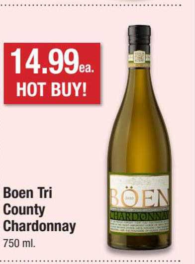 United Supermarkets Boen Tri County Chardonnay