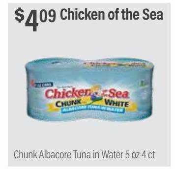Commissary Chicken Of The Sea Chunk Albacore Tuna In Water