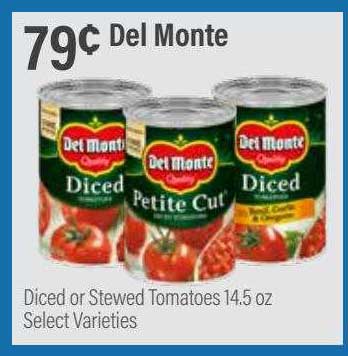 Commissary Del Monte Diced Or Stewed Tomatoes