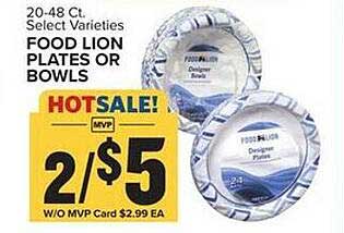Food Lion Food Lion Plates Or Bowls