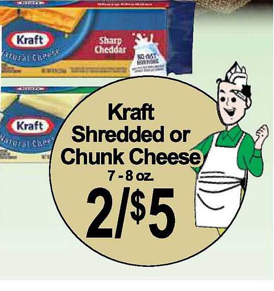 Hollywood Market Kraft Shredded Or Chunk Cheese