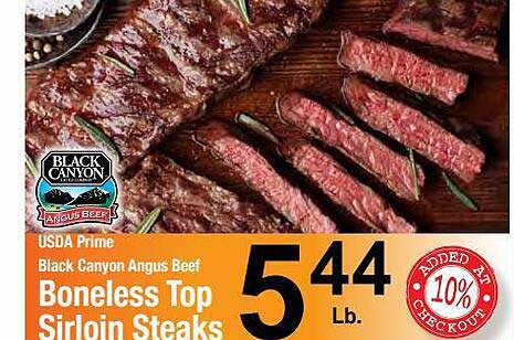 Food Giant Angus Beef Boneless Top Sirloin Steaks