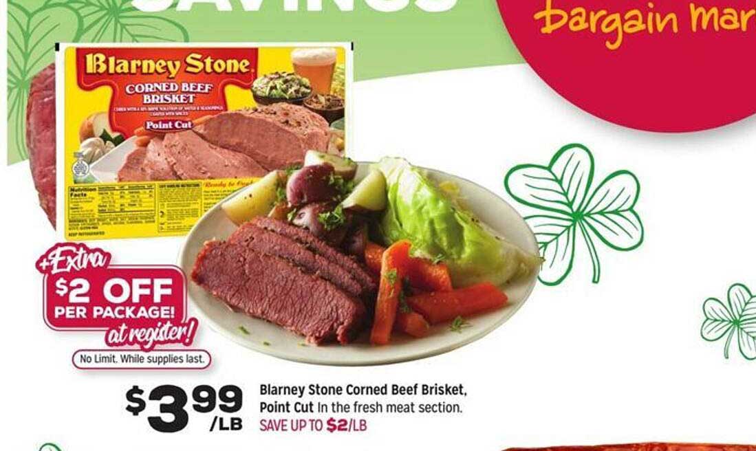 Grocery Outlet Blarney Stone Corned Beef Brisket Point Cut