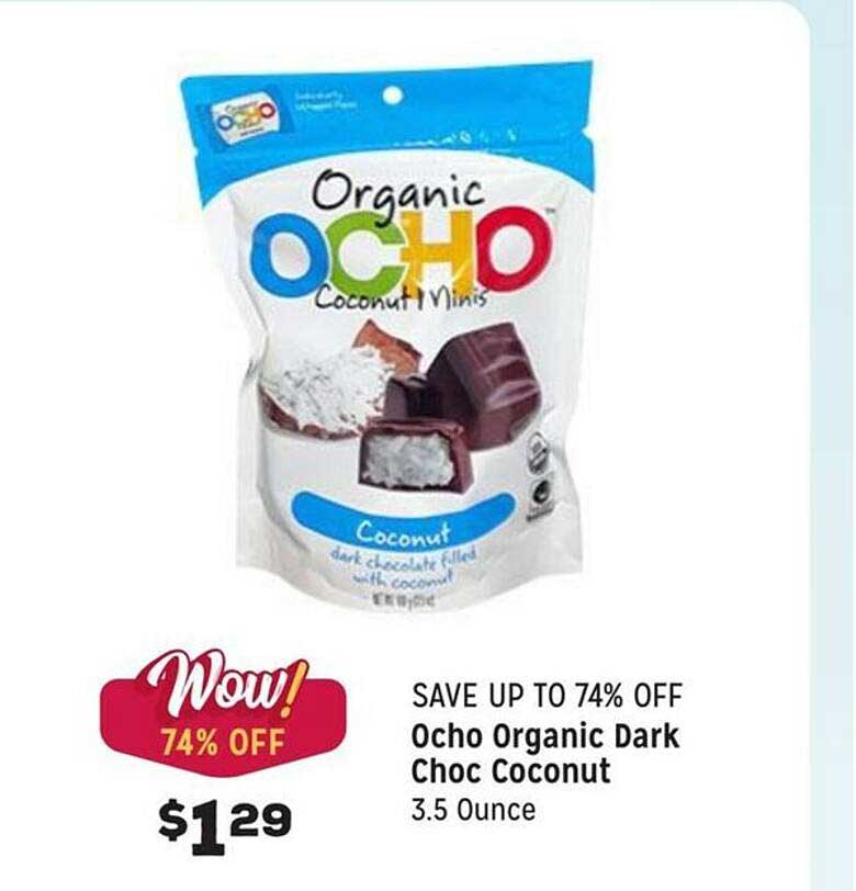 Grocery Outlet Ocho Organic Dark Choc Coconut