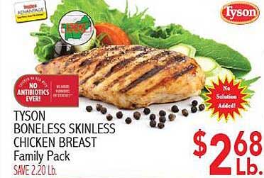 Ingles Markets Tyson Boneless Skinless Chicken Breast