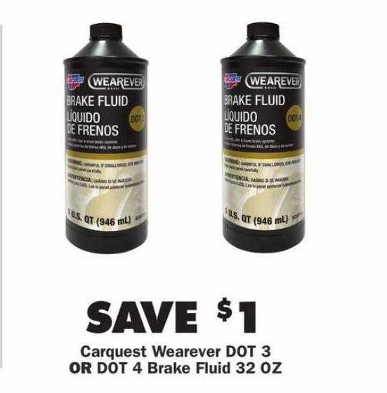 Carquest Wearever DOT 4 Brake Fluid: Synthetic Formulation, Corrosion  Protection For All Metals, 32 oz W20017 - Advance Auto Parts