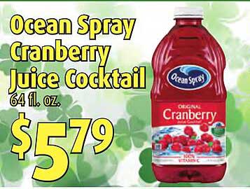 Gristedes Ocean Spray Cranberry Juice Cocktail