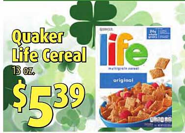 Gristedes Quaker Life Cereal