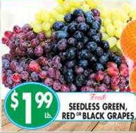 Associated Seedless Green, Red, Black Grapes