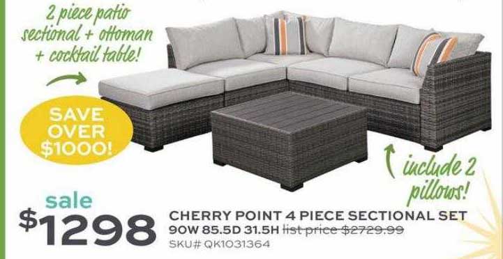 Slumberland Furniture Cherry Point 4 Piece Sectional Set