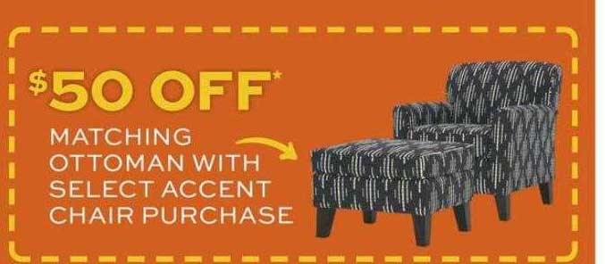 Slumberland Furniture Matching Ottoman With Select Accent Chair Purchase