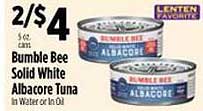 Pioneer Supermarkets Bumble Bee Solid White Albacore Tuna