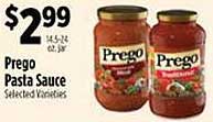 Pioneer Supermarkets Prego Pasta Sauce
