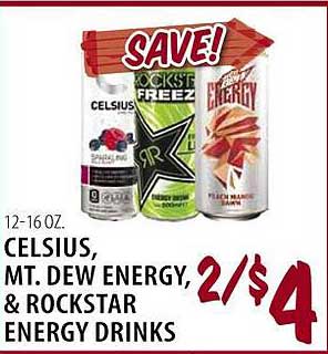 Karns Celsius, Mt. Dew Energy, & Rockstar Energy Drinks