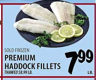 Karns Sold Frozen Premium Haddock Fillets