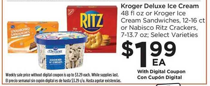 Foods Co Kroger Deluxe Ice Cream