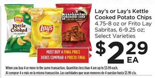 Foods Co Lay's Or Lay's Kettle Cooked Potato Chips
