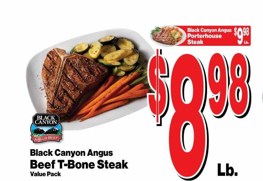 Super Saver Black Canyon Angus Beef T-bone Steak